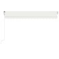 vidaXL Automatische Markise mit LED & Windsensor 450x300 cm Creme vidaXL Automatische Markise mit LED & Windsensor 450x300 cm Creme