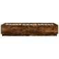 vidaXL Bettgestell mit LED Räuchereiche 100x200 cm Holzwerkstoff vidaXL Bettgestell mit LED Räuchereiche 100x200 cm Holzwerkstoff