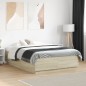 vidaXL Bettgestell mit LED Sonoma-Eiche 140x190 cm Holzwerkstoff vidaXL Bettgestell mit LED Sonoma-Eiche 140x190 cm Holzwerkstoff