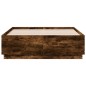 vidaXL Bettgestell mit LED Räuchereiche 140x190 cm Holzwerkstoff vidaXL Bettgestell mit LED Räuchereiche 140x190 cm Holzwerkstoff