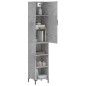 Highboard Betongrau 34,5x34x180 cm Holzwerkstoff Highboard Betongrau 34,5x34x180 cm Holzwerkstoff