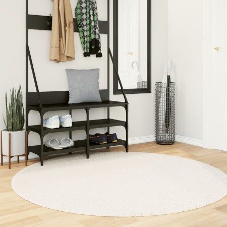 vidaXL Teppich OVIEDO Kurzflor Beige Ø 160 cm