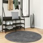 vidaXL Teppich OVIEDO Kurzflor Anthrazit Ø 120 cm vidaXL Teppich OVIEDO Kurzflor Anthrazit Ø 120 cm