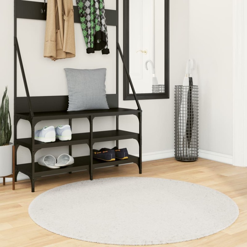 vidaXL Teppich OVIEDO Kurzflor Creme Ø 120 cm vidaXL Teppich OVIEDO Kurzflor Creme Ø 120 cm