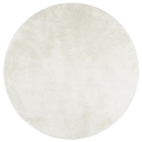 vidaXL Teppich OVIEDO Kurzflor Creme Ø 120 cm