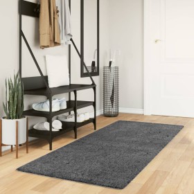 vidaXL Teppich OVIEDO Kurzflor Anthrazit 80x200 cm