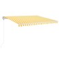Automatische Markise mit LED & Windsensor 450x350 cm Gelb/Weiß Automatische Markise mit LED & Windsensor 450x350 cm Gelb/Weiß