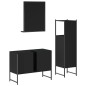 vidaXL 3-tlg. Badmöbel-Set Schwarz Holzwerkstoff vidaXL 3-tlg. Badmöbel-Set Schwarz Holzwerkstoff