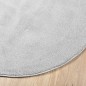 vidaXL Teppich OVIEDO Kurzflor Grau Ø 280 cm vidaXL Teppich OVIEDO Kurzflor Grau Ø 280 cm
