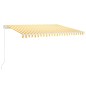 Automatische Markise mit LED & Windsensor 450x300 cm Gelb/Weiß Automatische Markise mit LED & Windsensor 450x300 cm Gelb/Weiß