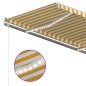 Automatische Markise mit LED & Windsensor 450x300 cm Gelb/Weiß Automatische Markise mit LED & Windsensor 450x300 cm Gelb/Weiß