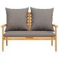 vidaXL Gartensofa-Set mit Kissen Massivholz Akazie vidaXL Gartensofa-Set mit Kissen Massivholz Akazie