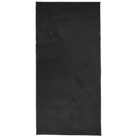 vidaXL Teppich OVIEDO Kurzflor Schwarz 100x200 cm