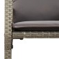 vidaXL Garten-Barhocker mit Kissen 2 Stk. Grau Poly Rattan vidaXL Garten-Barhocker mit Kissen 2 Stk. Grau Poly Rattan