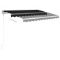 vidaXL Automatische Markise mit LED & Windsensor 350x250 cm Anthrazit vidaXL Automatische Markise mit LED & Windsensor 350x250 cm Anthrazit
