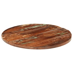 vidaXL Tischplatte Ø 80x3,8 cm Rund Altholz Massiv