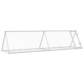 vidaXL Kaninchenkäfig Silbern 400x105x91 cm Verzinkter Stahl