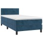 vidaXL Boxspringbett mit Matratze & LED Dunkelblau 80x200 cm Samt vidaXL Boxspringbett mit Matratze & LED Dunkelblau 80x200 cm Samt