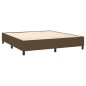 vidaXL Boxspringbett mit Matratze & LED Dunkelbraun 180x200 cm Stoff vidaXL Boxspringbett mit Matratze & LED Dunkelbraun 180x200 cm Stoff