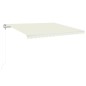 vidaXL Automatische Markise mit LED & Windsensor 450x350 cm Creme vidaXL Automatische Markise mit LED & Windsensor 450x350 cm Creme