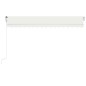 vidaXL Automatische Markise mit LED & Windsensor 450x350 cm Creme vidaXL Automatische Markise mit LED & Windsensor 450x350 cm Creme