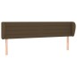 vidaXL Kopfteil mit Ohren Dunkelbraun 183x23x78/88 cm Stoff