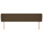 vidaXL Kopfteil mit Ohren Dunkelbraun 183x23x78/88 cm Stoff