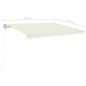 vidaXL Automatische Markise mit LED & Windsensor 450x350 cm Creme vidaXL Automatische Markise mit LED & Windsensor 450x350 cm Creme