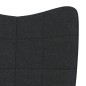 vidaXL Schaukelstuhl Schwarz Stoff vidaXL Schaukelstuhl Schwarz Stoff