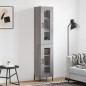 vidaXL Highboard Grau Sonoma 34,5x34x180 cm Holzwerkstoff vidaXL Highboard Grau Sonoma 34,5x34x180 cm Holzwerkstoff