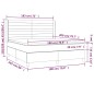 vidaXL Boxspringbett mit Matratze Dunkelbraun 180x200 cm Stoff vidaXL Boxspringbett mit Matratze Dunkelbraun 180x200 cm Stoff