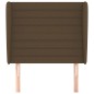 vidaXL Kopfteil mit Ohren Dunkelbraun 93x23x118/128 cm Stoff