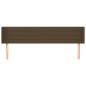 vidaXL Kopfteil mit Ohren Dunkelbraun 183x16x78/88 cm Stoff