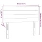 vidaXL LED Kopfteil Dunkelblau 80x5x78/88 cm Samt vidaXL LED Kopfteil Dunkelblau 80x5x78/88 cm Samt