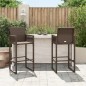 vidaXL Garten-Barhocker 2 Stk. Braun Poly Rattan vidaXL Garten-Barhocker 2 Stk. Braun Poly Rattan