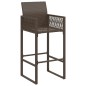 vidaXL Garten-Barhocker 2 Stk. Braun Poly Rattan vidaXL Garten-Barhocker 2 Stk. Braun Poly Rattan