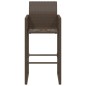 vidaXL Garten-Barhocker 2 Stk. Braun Poly Rattan vidaXL Garten-Barhocker 2 Stk. Braun Poly Rattan