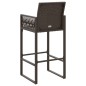 vidaXL Garten-Barhocker 2 Stk. Braun Poly Rattan vidaXL Garten-Barhocker 2 Stk. Braun Poly Rattan
