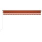 Automatische Markise mit LED & Windsensor 500x350 Orange/Braun Automatische Markise mit LED & Windsensor 500x350 Orange/Braun