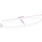 vidaXL Tischplatte 100x50x2,5 cm Oval Massivholz Akazie