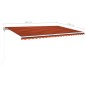 Automatische Markise mit LED & Windsensor 500x350 Orange/Braun Automatische Markise mit LED & Windsensor 500x350 Orange/Braun