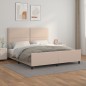 vidaXL Bettgestell mit Kopfteil Cappuccino-Braun 180x200 cm Kunstleder vidaXL Bettgestell mit Kopfteil Cappuccino-Braun 180x200 cm Kunstleder