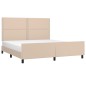 vidaXL Bettgestell mit Kopfteil Cappuccino-Braun 180x200 cm Kunstleder vidaXL Bettgestell mit Kopfteil Cappuccino-Braun 180x200 cm Kunstleder