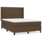 vidaXL Boxspringbett mit Matratze Dunkelbraun 140x190 cm Stoff vidaXL Boxspringbett mit Matratze Dunkelbraun 140x190 cm Stoff