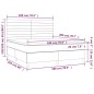 vidaXL Boxspringbett mit Matratze & LED Dunkelbraun 180x200 cm Stoff vidaXL Boxspringbett mit Matratze & LED Dunkelbraun 180x200 cm Stoff