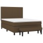 vidaXL Boxspringbett mit Matratze Dunkelbraun 140x190 cm Stoff vidaXL Boxspringbett mit Matratze Dunkelbraun 140x190 cm Stoff