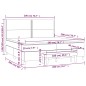 vidaXL Boxspringbett mit Matratze Dunkelbraun 200x200 cm Stoff vidaXL Boxspringbett mit Matratze Dunkelbraun 200x200 cm Stoff