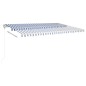 vidaXL Automatische Markise mit LED & Windsensor 500x350 Blau und Weiß vidaXL Automatische Markise mit LED & Windsensor 500x350 Blau und Weiß