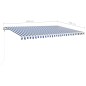 vidaXL Automatische Markise mit LED & Windsensor 500x350 Blau und Weiß vidaXL Automatische Markise mit LED & Windsensor 500x350 Blau und Weiß