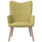 vidaXL Relaxsessel mit Hocker Grün Stoff vidaXL Relaxsessel mit Hocker Grün Stoff
